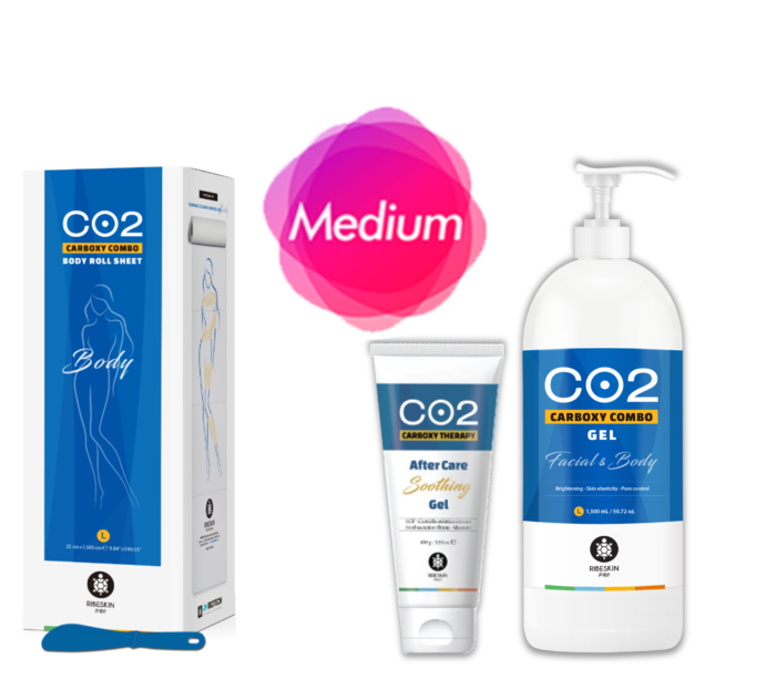 RIBESKIN CO2 CARBOXY THERAPY 業務用シート Ribeskin CO2 Carboxy Therapy Body Professional - Combo 3 Steps