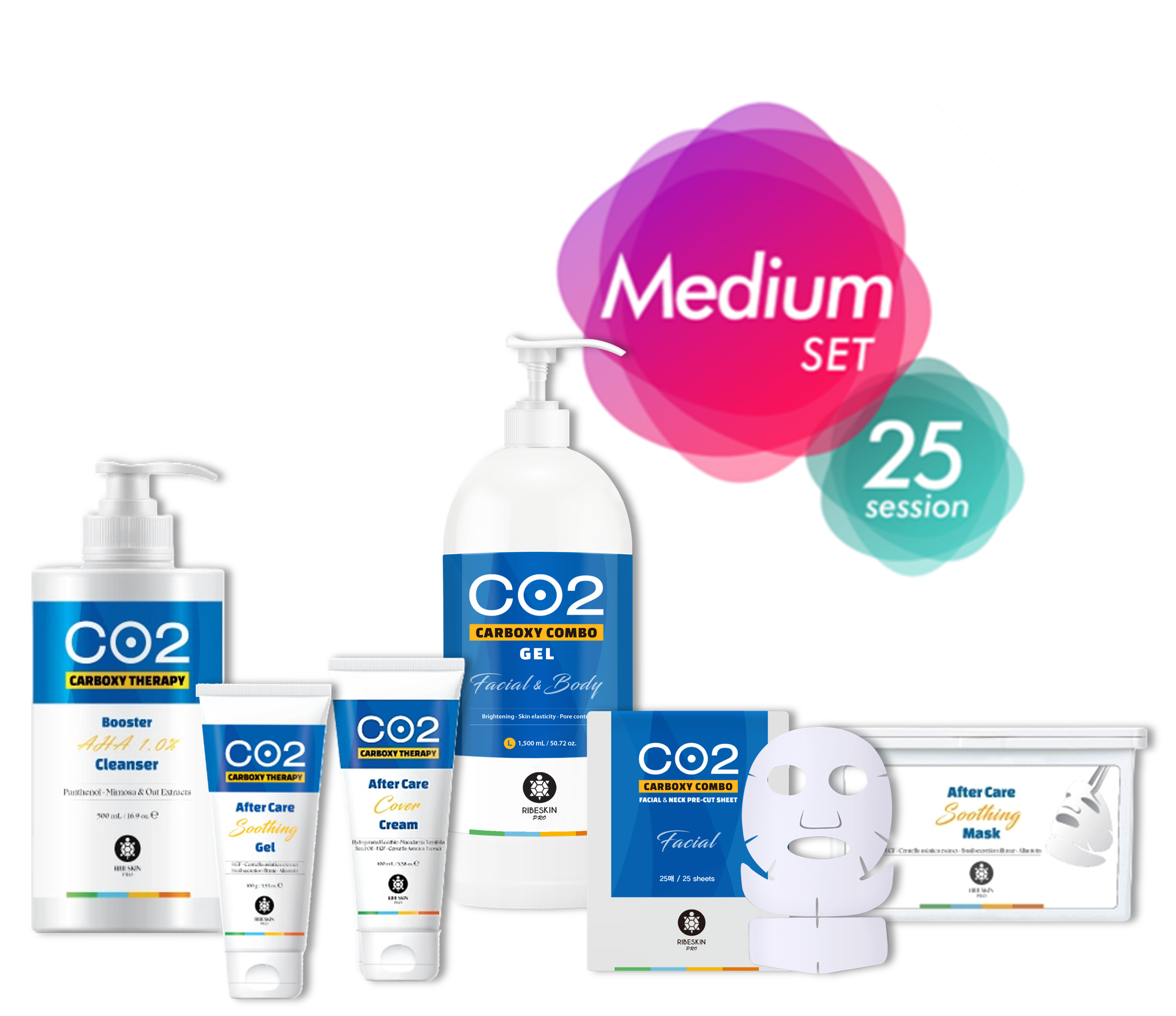 Ribeskin CO2 Carboxy Therapy Facial Professional – Combo 6 Steps 