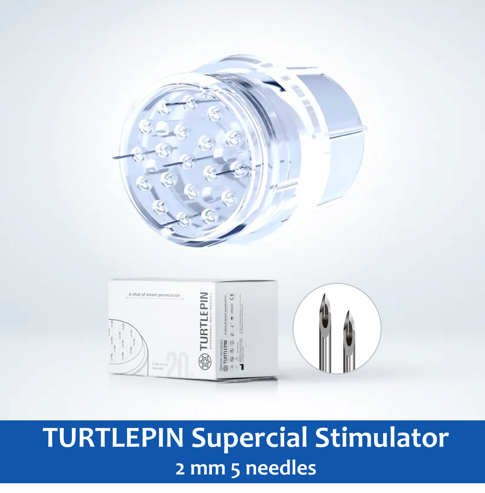 TURTLEPIN Supercial Stimulator 2 mm 5 needles -1 Ribeskin TURTLEPIN Multi Needle Injector | 2.0 mm 5 needles - Image 1
