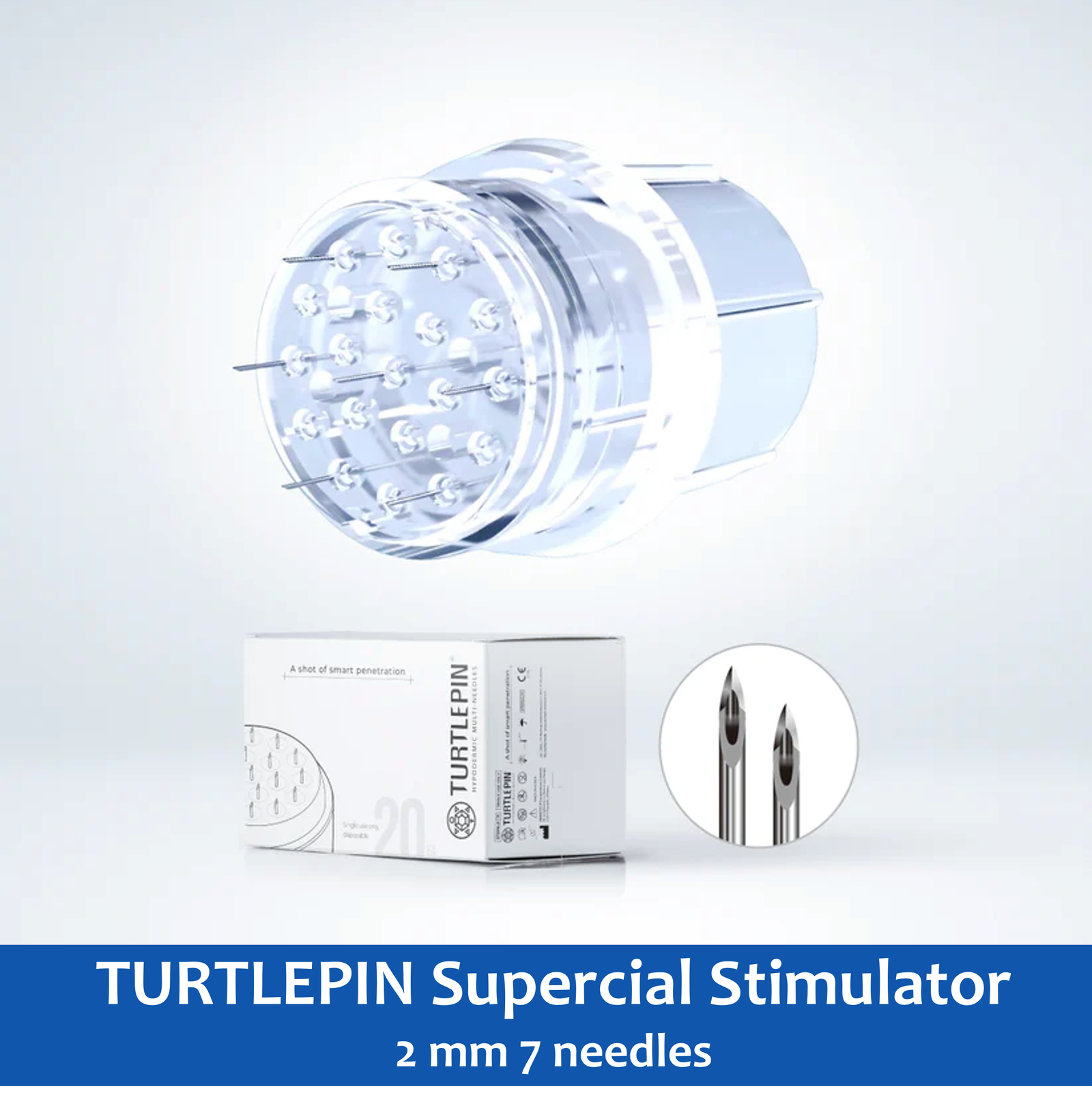 TURTLEPIN Supercial Stimulator 2 mm 7 needles -1 Ribeskin TURTLEPIN Multi Needle Injector | 2.0 mm 7 needles - Image 1